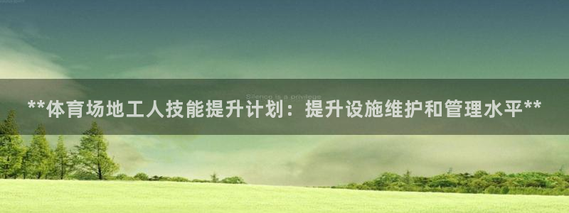 耀世平台：**体育场地工人技能提升计划：提升设施维护